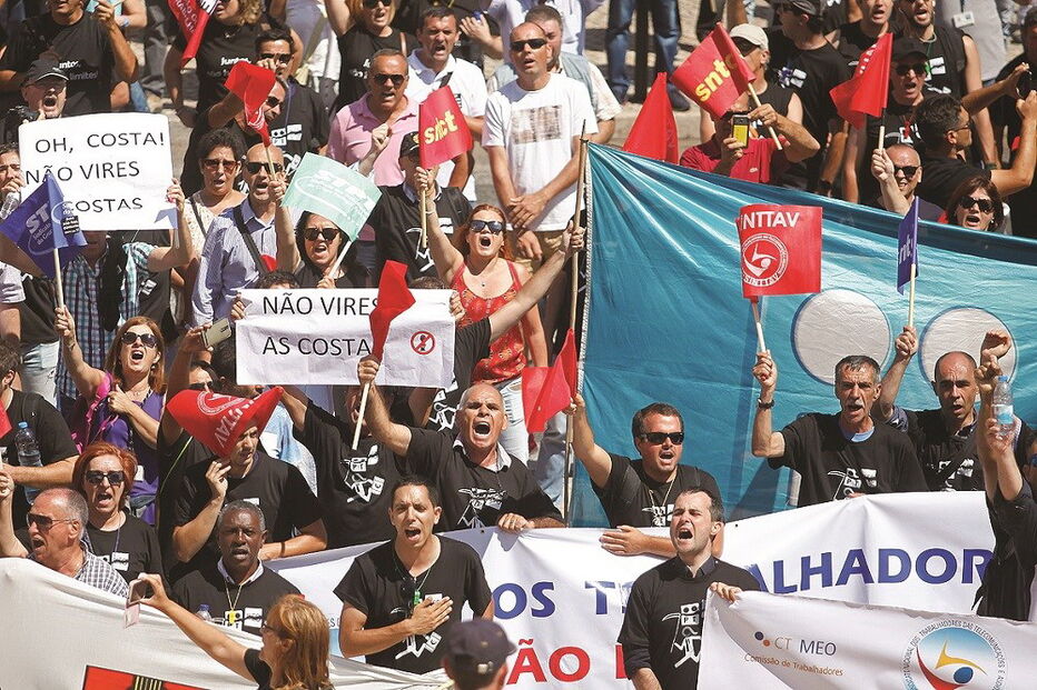 PT, Picoas, Lisboa, PCP, primeiro-ministro, Altice, Governo, Jerónimo de Sousa, Sindicato Nacional dos Trabalhadores das Telecomunicações, Carlos Silva, Sudtel, Winprovit, UGT, Palácio de Belém, Arménio Carlos, CGTP, António Costa, Claúdia Goya, executivo (governo), economia, negócios e finanças, governo (sistema), trabalho, política