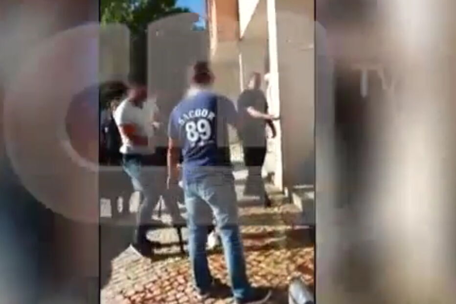 Momento da detenção do suspeito