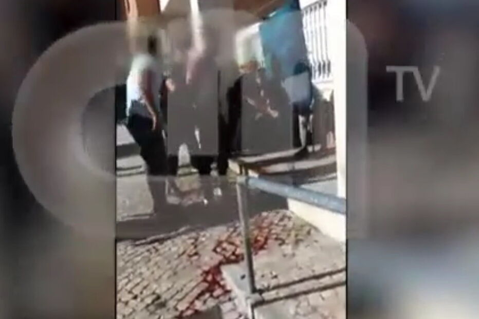 Momento da detenção do suspeito