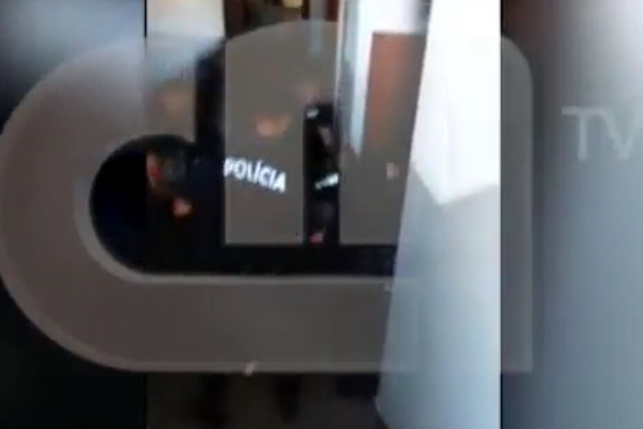 Momento da detenção do suspeito