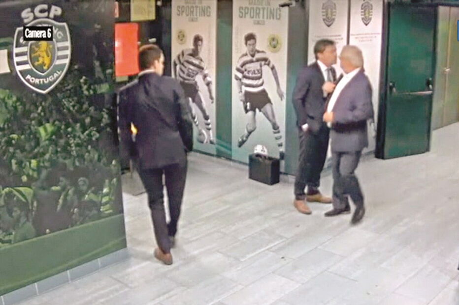 O episódio do túnel de Alvalade entre Bruno de Carvalho e Carlos Pinho (dir.) aconteceu no dia 6 de novembro de 2016   