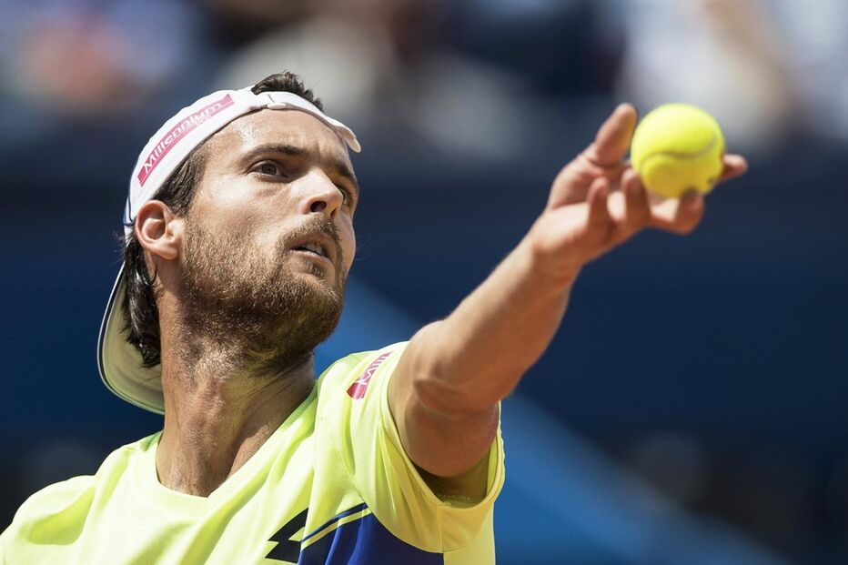João Sousa no torneio de Gstaad,, na Suíça, em julho de 2017