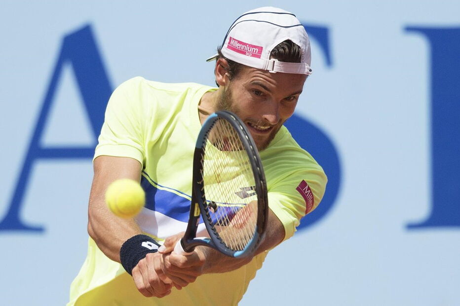 João Sousa no torneio de Gstaad,, na Suíça, em julho de 2017