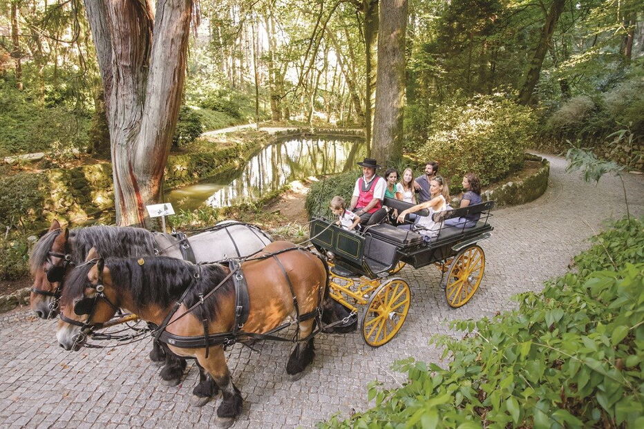 Passeios de charrete no Parque da Pena, em Sintra