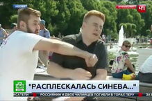 Jornalista russo esmurrado em direto