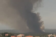 Incêndio em Lagoa de Albufeira, em Sesimbra