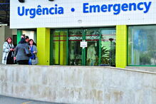 Algumas das vítimas de agressão foram levadas ao hospital de Faro