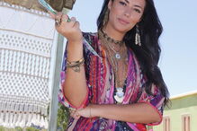 Sofia Ribeiro nas gravações da novela 'A Herdeira', da TVI