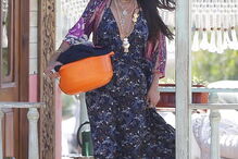 Sofia Ribeiro nas gravações da novela 'A Herdeira', da TVI