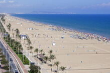 Praia de Racó de Cullera em Valência