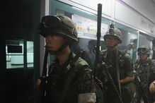 Imagens de arquivo dos exercícios Ulchi Freedom Guardian do ano passado