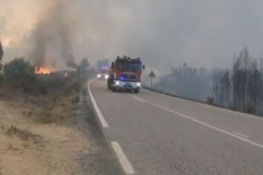 Imagens da Tomar TV mostra pânico no fogo da Aldeia do Mato