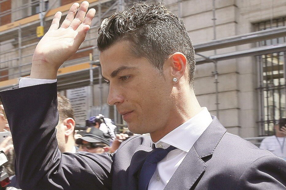 Cristiano Ronaldo à chegada ao tribunal