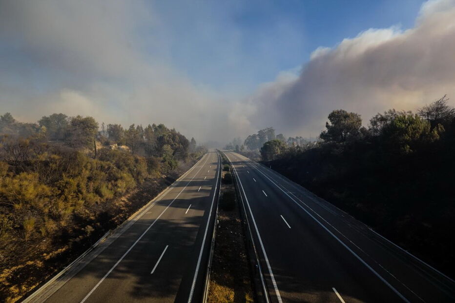 Incêndio na Mealhada obriga ao corte da A1 nos dois sentidos