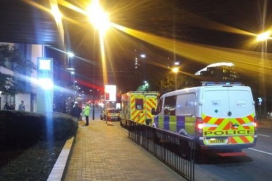 O incidente aconteceu no parque de estacionamento do Hotel Ibis, em Salford