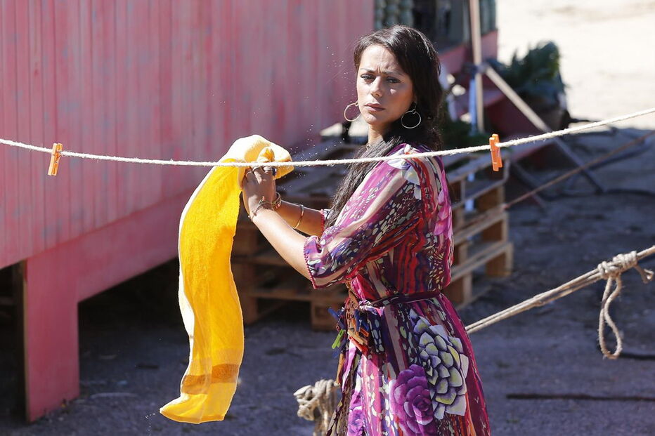 Sofia Ribeiro nas gravações da novela 'A Herdeira', da TVI