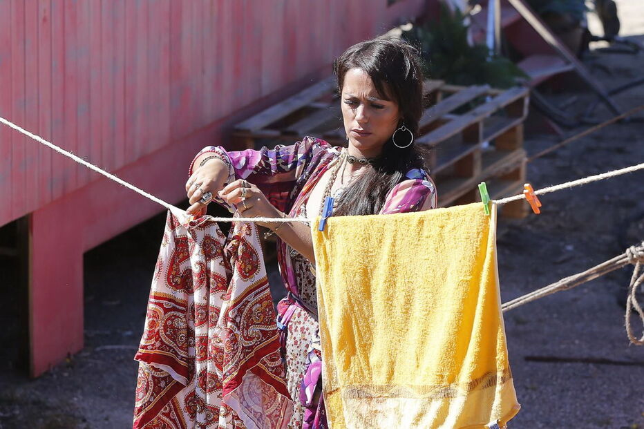 Sofia Ribeiro nas gravações da novela 'A Herdeira', da TVI