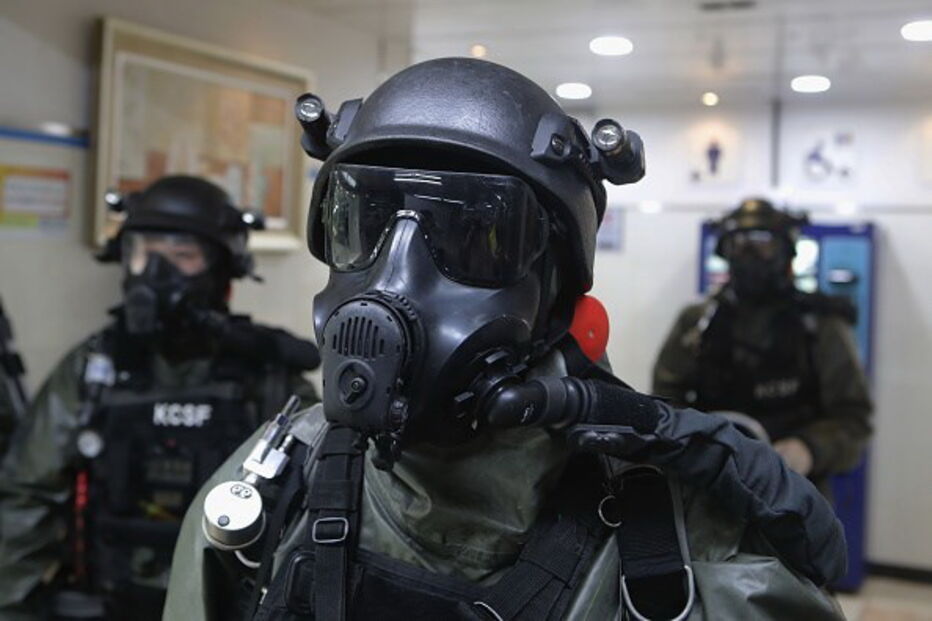 Imagens de arquivo dos exercícios Ulchi Freedom Guardian do ano passado