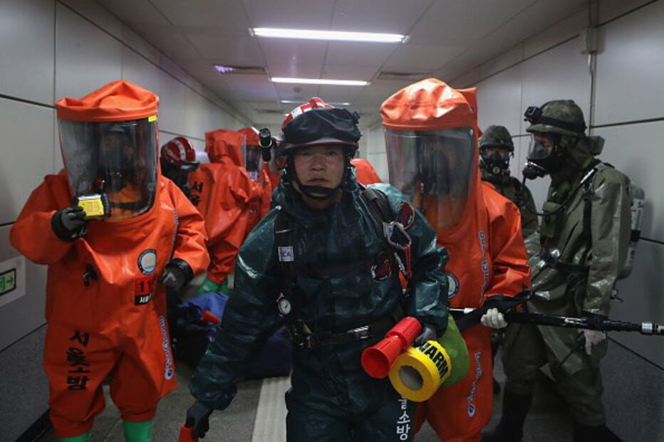 Imagens de arquivo dos exercícios Ulchi Freedom Guardian do ano passado