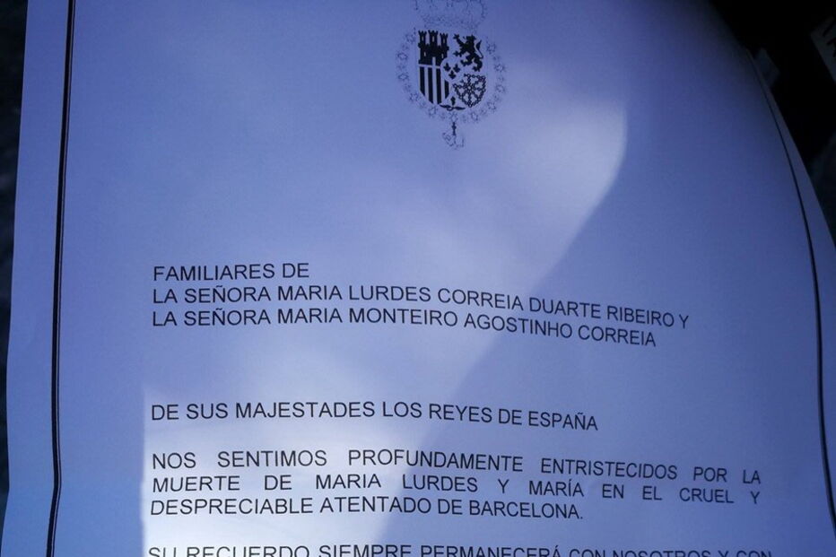 Imagem da mensagem enviada à família pelos reis de Espanha