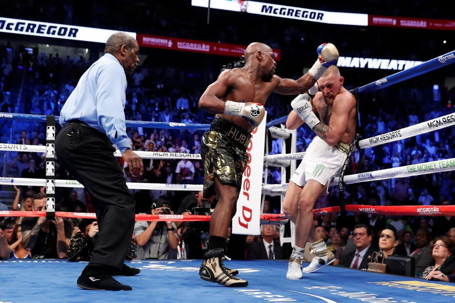 Mayweather e Conor McGregor no combate do século