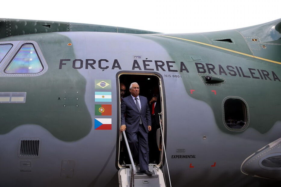António Costa já conheceu o KC-390 que Portugal adquiriu ao Brasil