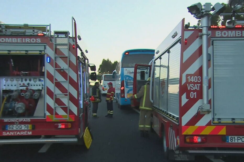 acidente, colisão, A1, feridos, mortos, autocarro, pesado de mercadorias