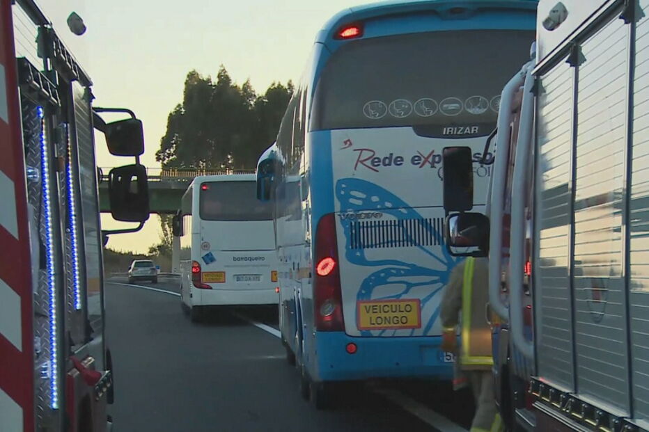 acidente, colisão, A1, feridos, mortos, autocarro, pesado de mercadorias