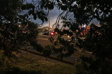 Imagens do veículo que se incendiou na Madeira