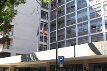 Manifestação de professores junto ao Ministério da Educação, que reclamam a maneira como estão a ser geridas as carreiras e os horários, bem como as colocações