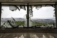 O antigo restaurante panorâmico de Monsanto, antes da intervenção que transformou em Miradouro