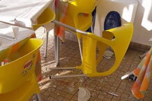 Destruição na esplanada  