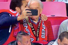 Neto leva avô ao Estádio da Luz para o homenagear