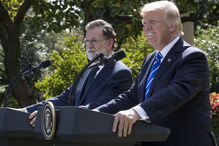 Donald Trump recebeu Mariano Rajoy na Casa Branca