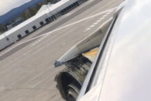 Avião perde peças de um dos motores