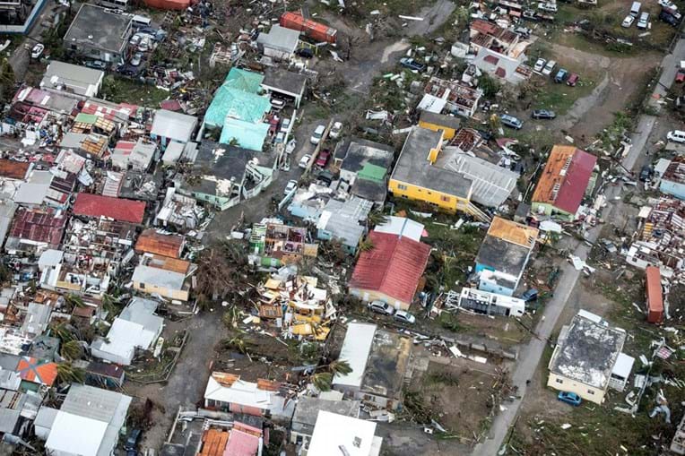 Saint-Martin após o furacão Irma
