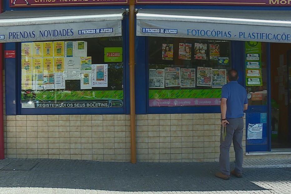 Raspadinha vencedora vendida na papelaria Monteiro, em Ermesinde