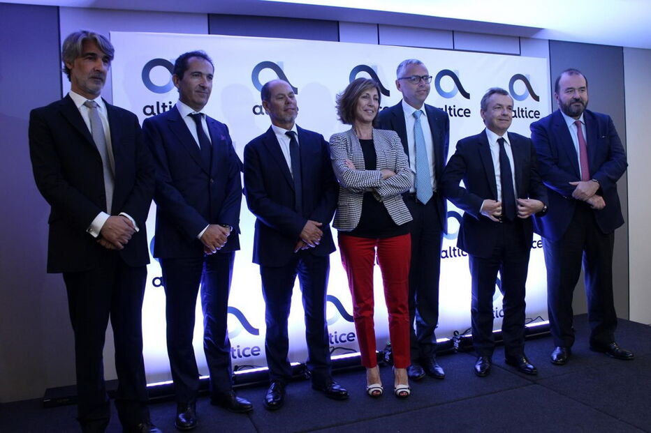 Administradores da Altice e Media Capital aquando do anúncio do negócio