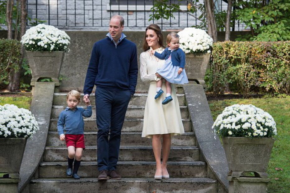 William e Kate com os filhos George e Charlotte