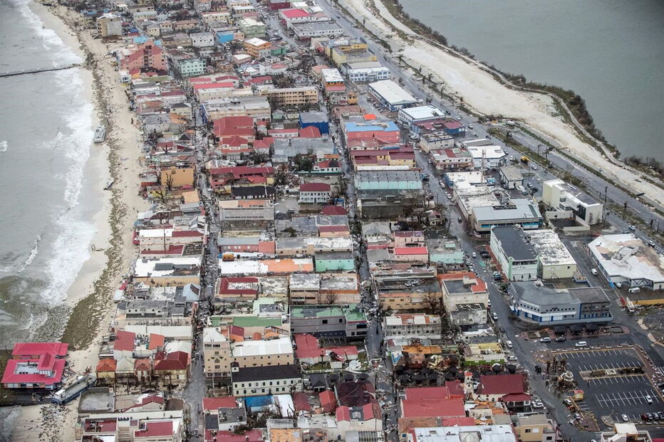 Saint-Martin após o furacão Irma