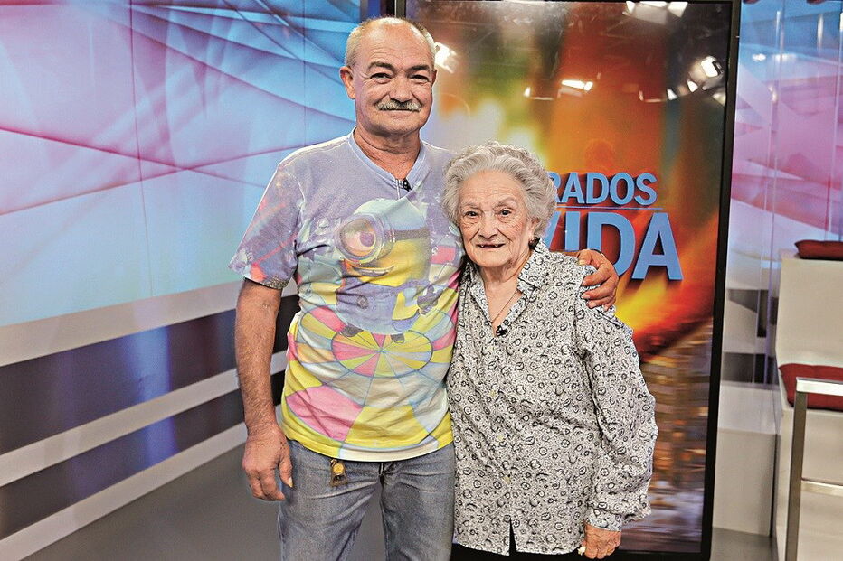 Olga, de 91 anos, apenas tinha visto o irmão Olímpio em fotografias