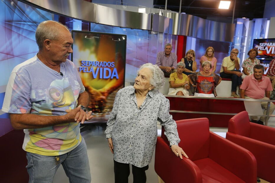 Olga, de 91 anos, apenas tinha visto o irmão Olímpio em fotografias