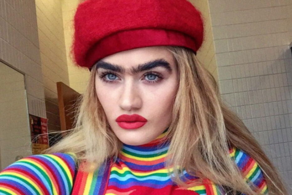 Modelo com ‘monocelha’ dá que falar nas redes sociais