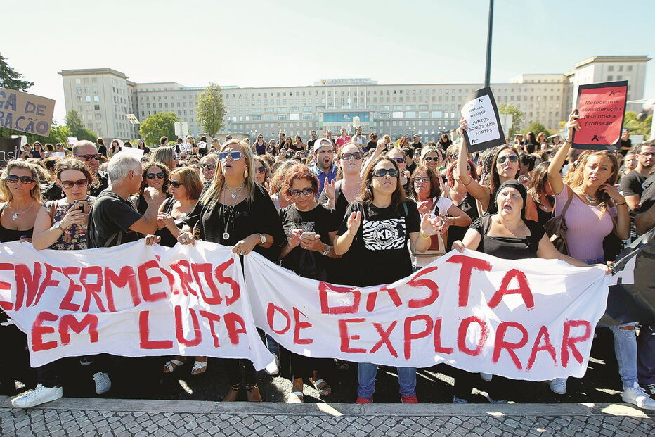 Enfermeiros em greve