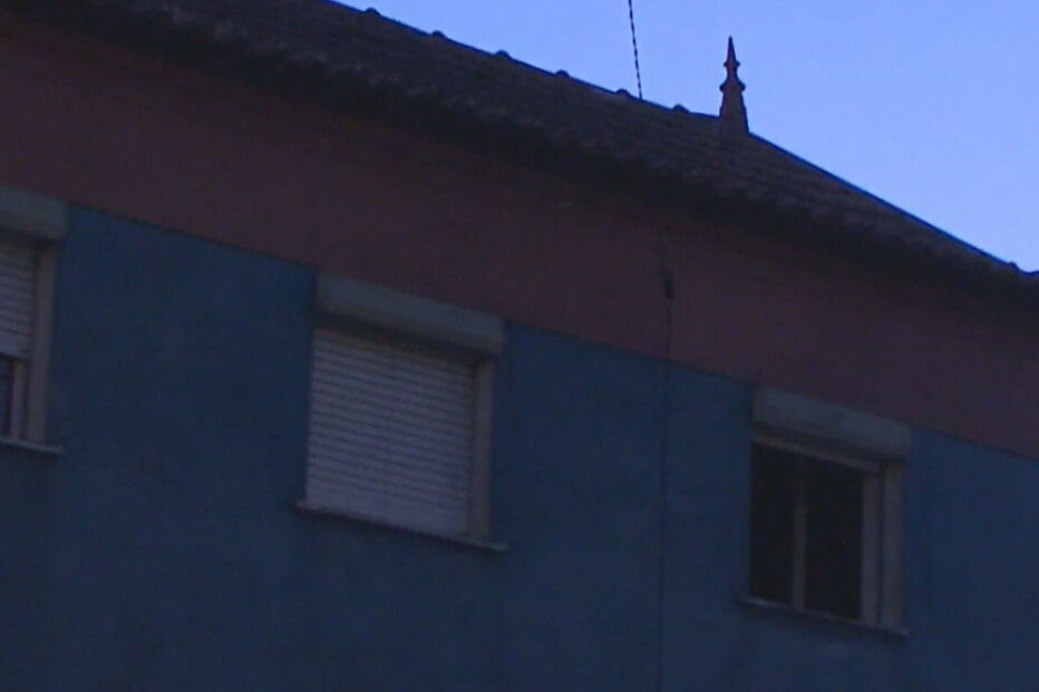 Local onde a criança morreu, na Guarda