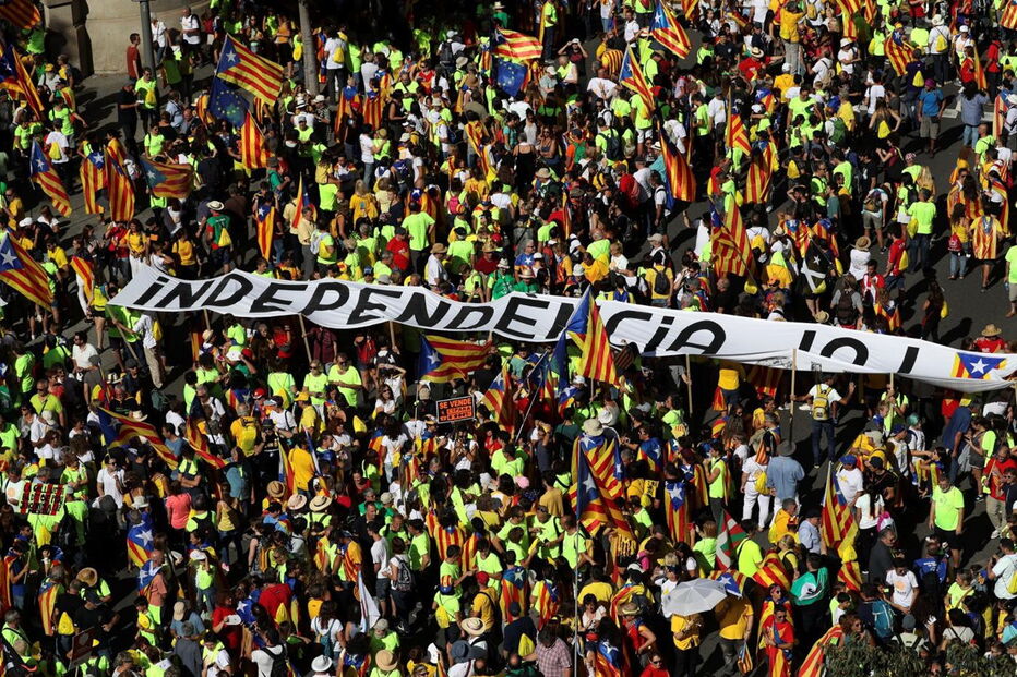 Cerca de 1 milhão de pessoas manifestaram-se em Barcelona pela independência da Catalunha