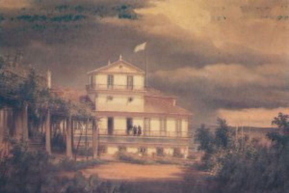 O palacete da Lapa, nos tempos em que estava ao serviço da diplomacia britânica