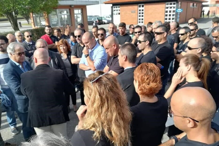 Guardas prisionais em protesto 