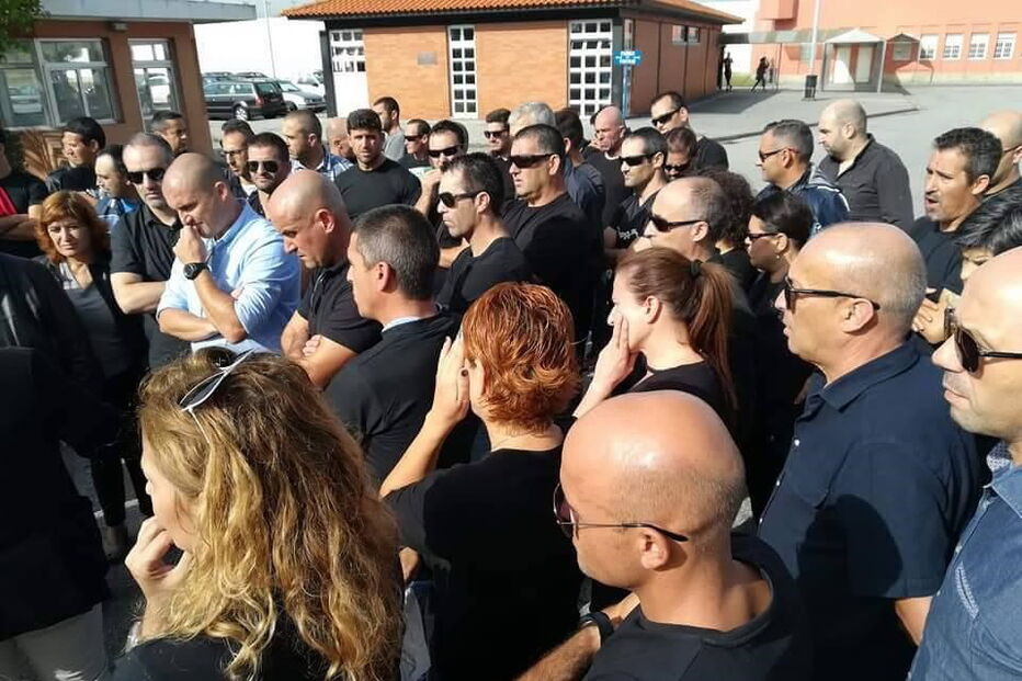 Guardas prisionais em protesto 