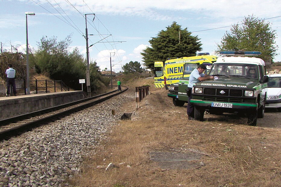 Local da Linha da beira Alta onde o pequeno Rafael foi colhido pelo comboio que fazia a ligação Guarda-Lisboa   